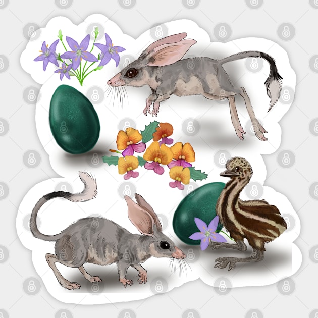 Easter Bilby Sticker by Shadowind